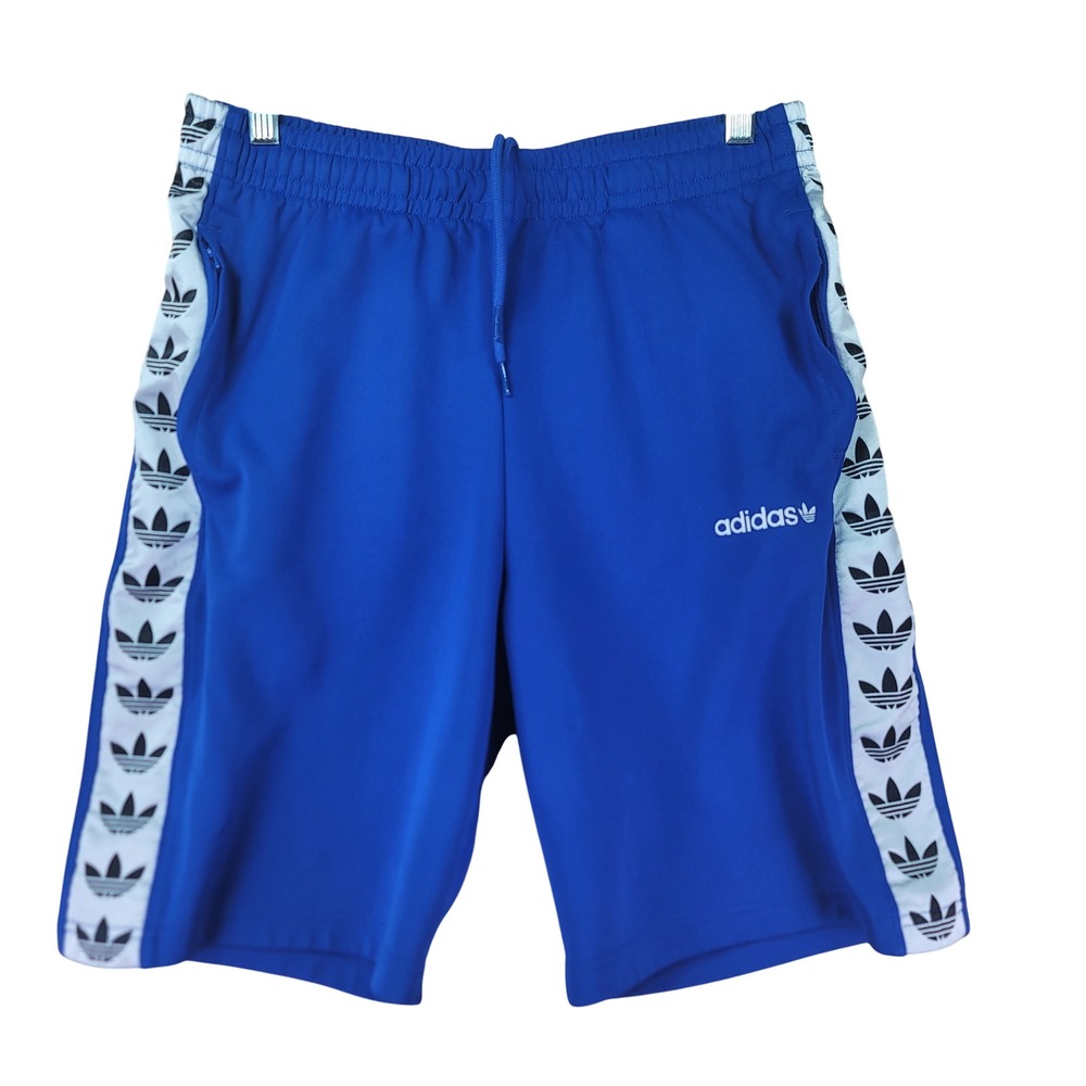 Adidas Originals Mens M (32-34) Blue Trefoil TNT Tape Poly Shorts Bold CE4818
